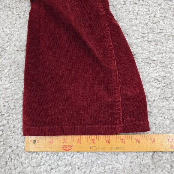 Levis 725 Pants Women 32 Red Corduroy Bootcut High Rise Stretch Cowgirl Western - Picture 13 of 14